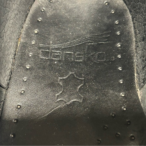 Dansko Professional Black Patent Leather Clogs Shoes Women's EU 38/US 7.5-8 - Picture 7 of 12